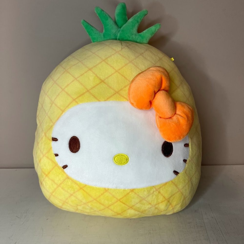 Squishmallows Sanrio Kawaii Pineapple Hello Kitty 14"  Plush Toy